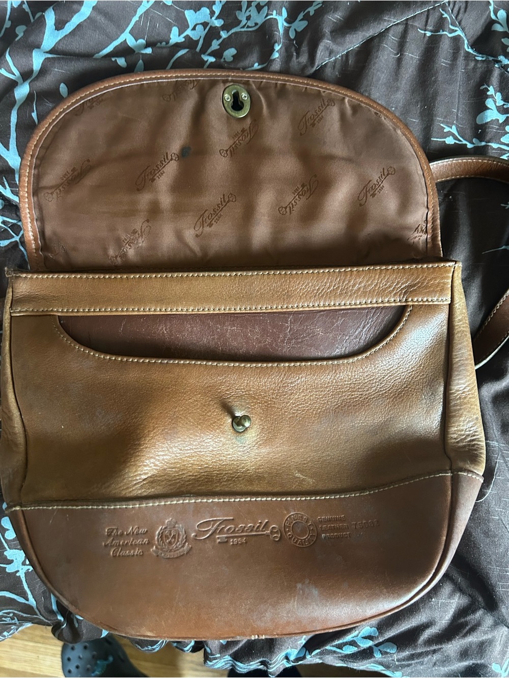 Genuine Leather Vintage-Inspired Frossil Bag - Picture 7 of 8